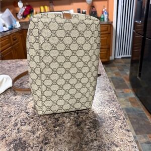 Gucci Beige and Brown Monogram Backpack